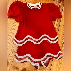 Queen of Sparkle shorts and shirt set. Super cute! Red and white